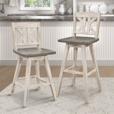 Amsonia White Swivel Pub Counter Height Chair - Ornate Home