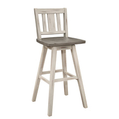 Amsonia White Swivel Pub Counter Height Chair - Ornate Home