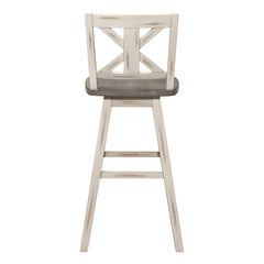Amsonia White Swivel Pub Counter Height Chair - Ornate Home