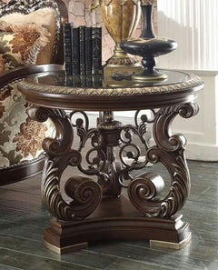 Anabella Brown Cherry 3pc Coffee Table Set  / HD-8013 - Ornate Home