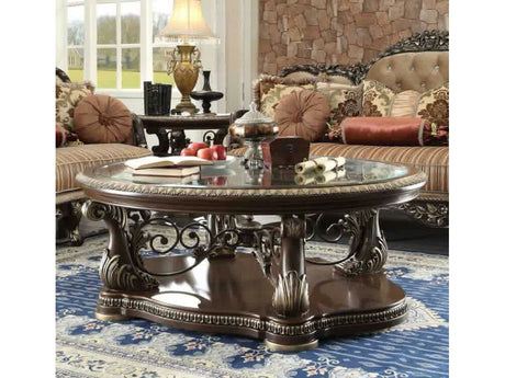 Anabella Brown Cherry Coffee Table  / HD-8013 - Ornate Home
