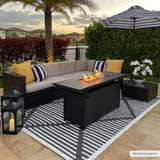 Anah 3D Black Outdoor Rug - Ornate Home