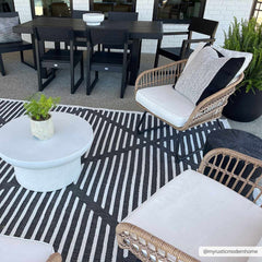 Anah 3D Black Outdoor Rug - Ornate Home