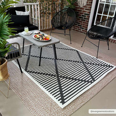 Anah 3D Black Outdoor Rug - Ornate Home
