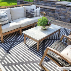 Anah 3D Black Outdoor Rug - Ornate Home