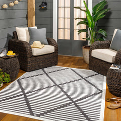 Anah 3D Black Outdoor Rug - Ornate Home