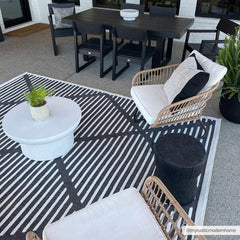 Anah 3D Black Outdoor Rug - Ornate Home