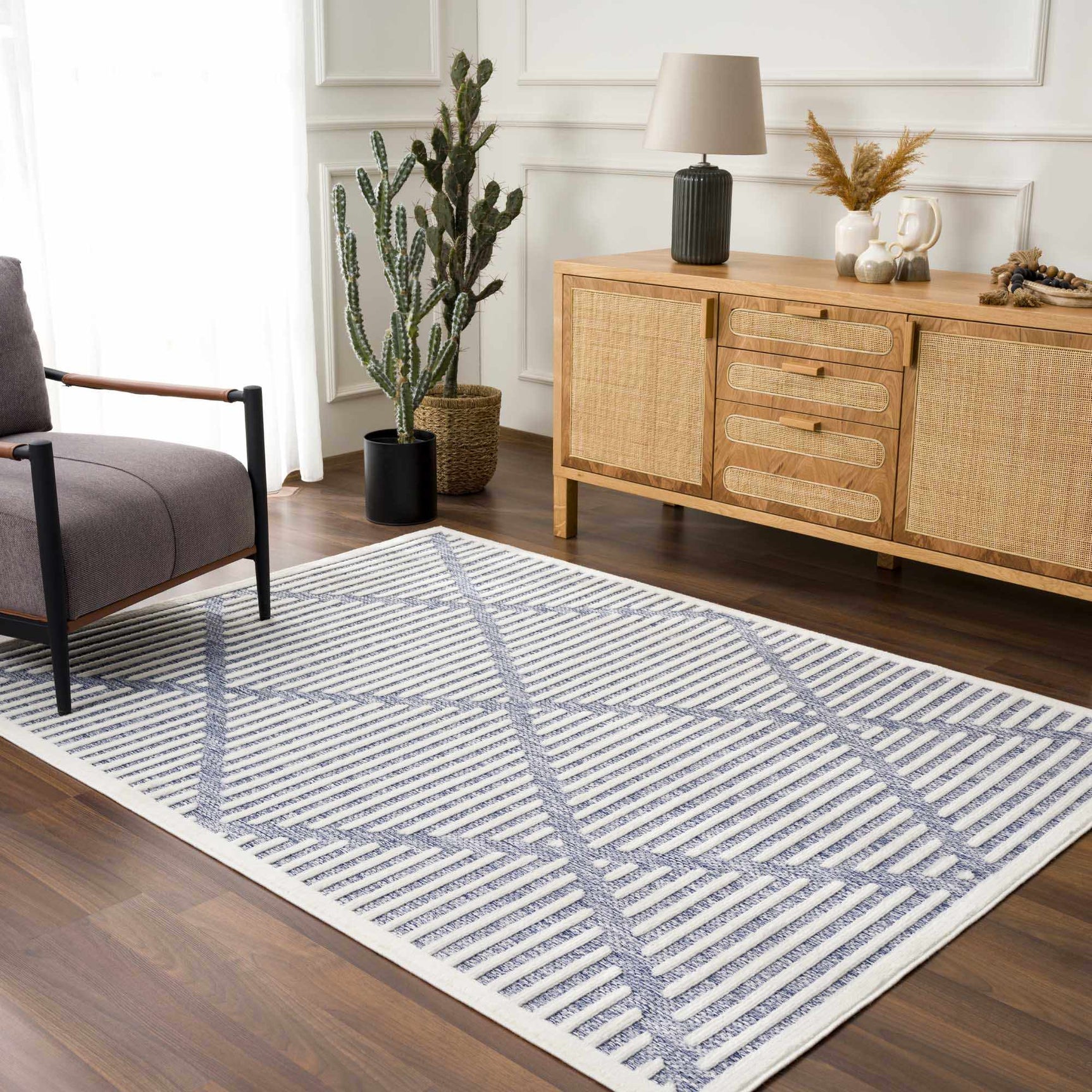 Anah Blue Outdoor Rug - Ornate Home
