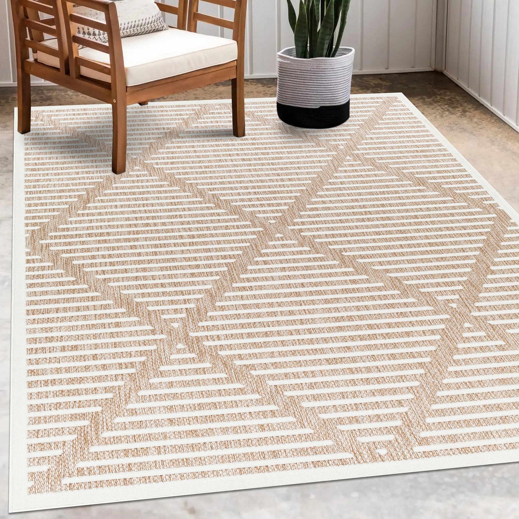 Anah Cream Outdoor Rug - Ornate Home