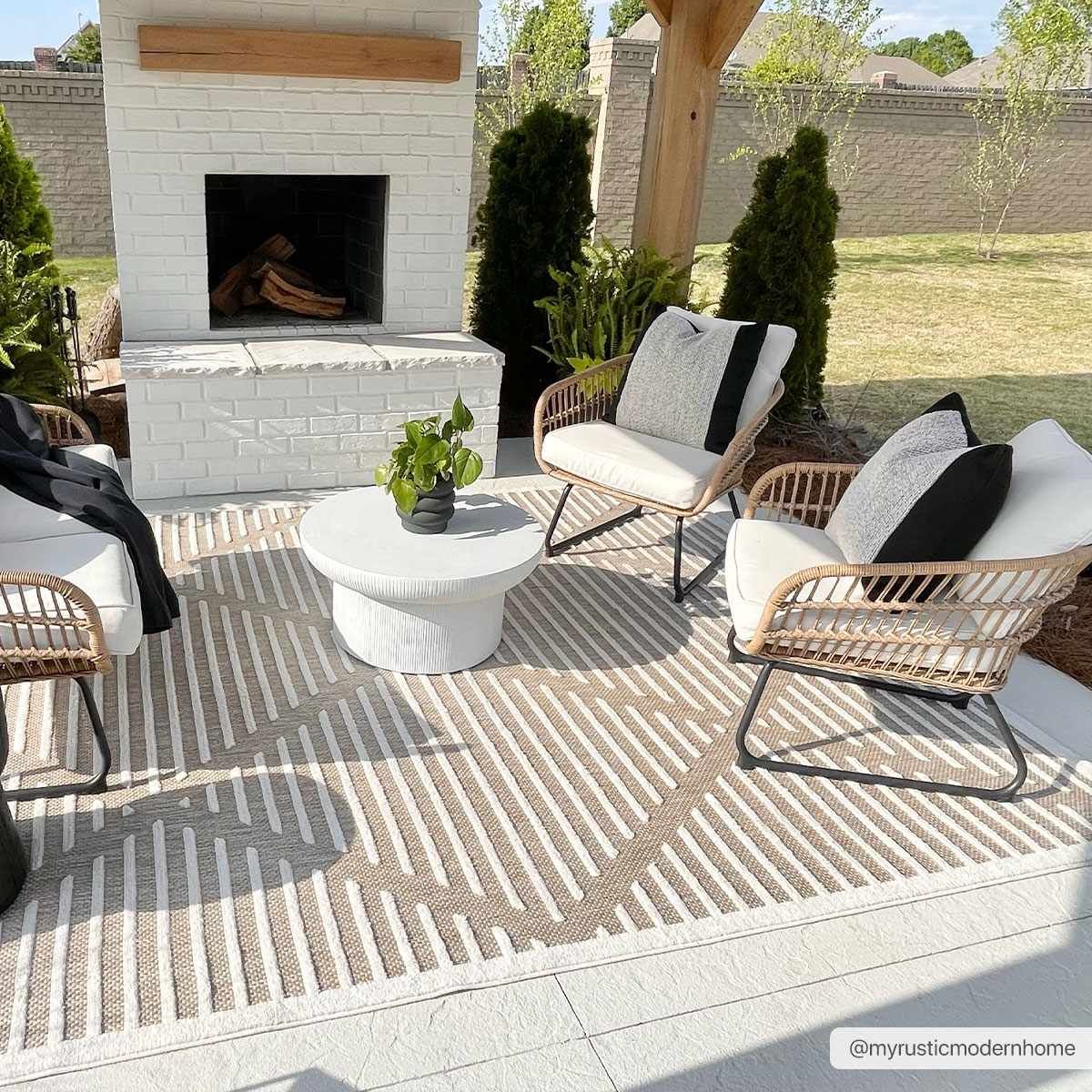 Anah Cream Outdoor Rug - Ornate Home