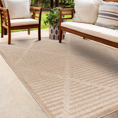 Anah Tan Outdoor Rug - Clearance - Ornate Home