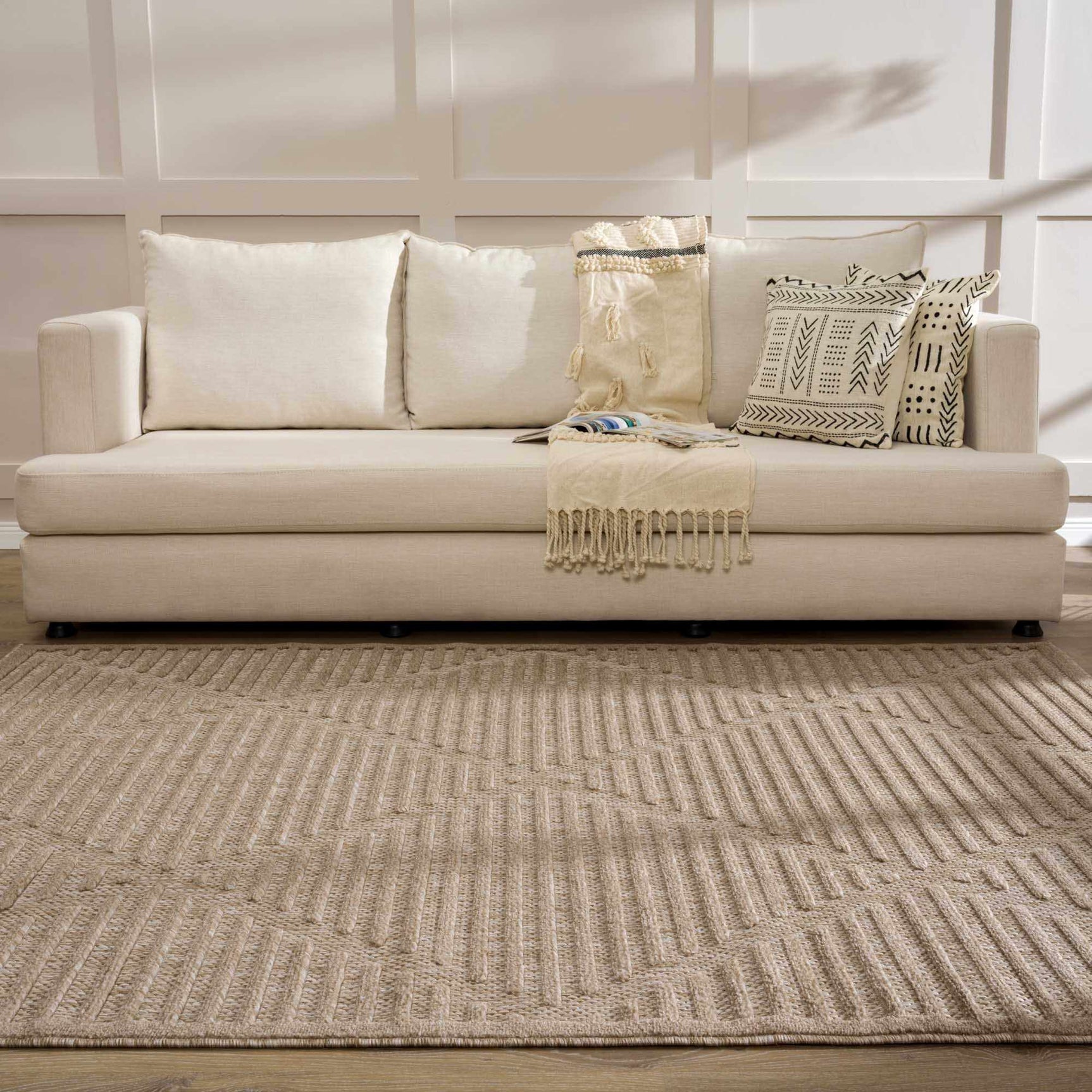 Anah Tan Outdoor Rug - Clearance - Ornate Home