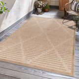 Anah Tan Outdoor Rug - Clearance - Ornate Home