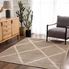 Anah Tan Outdoor Rug - Clearance - Ornate Home