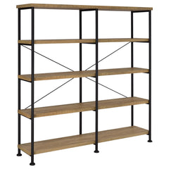 Analiese Mango 63-inch 4-shelf Double Bookshelf - Ornate Home