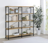 Analiese Mango 63-inch 4-shelf Double Bookshelf - Ornate Home