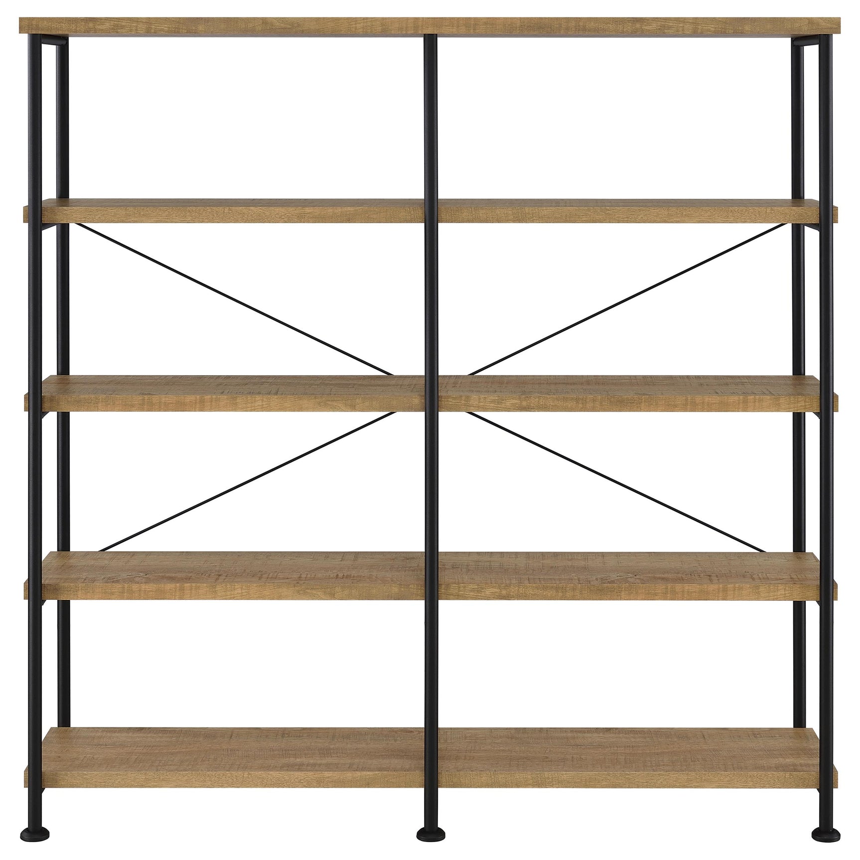 Analiese Mango 63-inch 4-shelf Double Bookshelf - Ornate Home