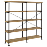 Analiese Mango 63-inch 4-shelf Double Bookshelf - Ornate Home