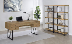 Analiese Mango 63-inch 4-shelf Double Bookshelf - Ornate Home
