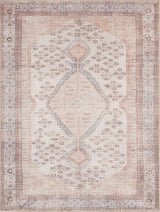 Analu Peach Washable Area Rug - Ornate Home