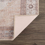 Analu Peach Washable Area Rug - Ornate Home