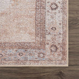 Analu Peach Washable Area Rug - Ornate Home