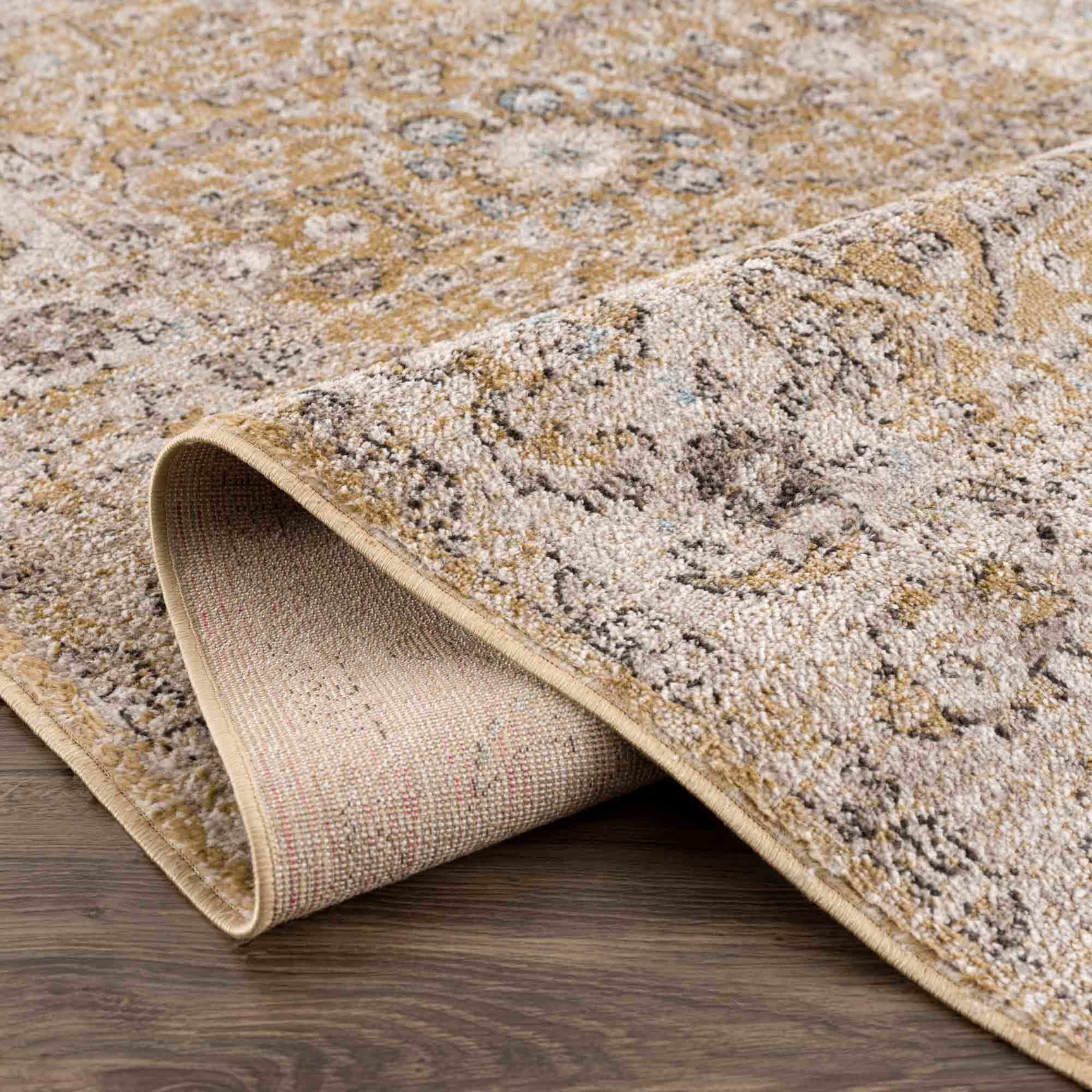 Anana Gold & Beige Area Rug - Clearance - Ornate Home
