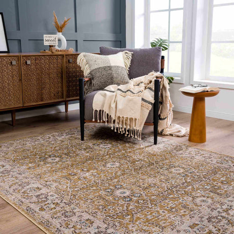 Anana Gold & Beige Area Rug - Clearance - Ornate Home