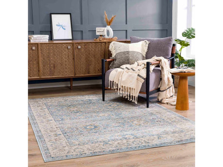 Anana Silver Blue & Beige Area Rug - Clearance - Ornate Home