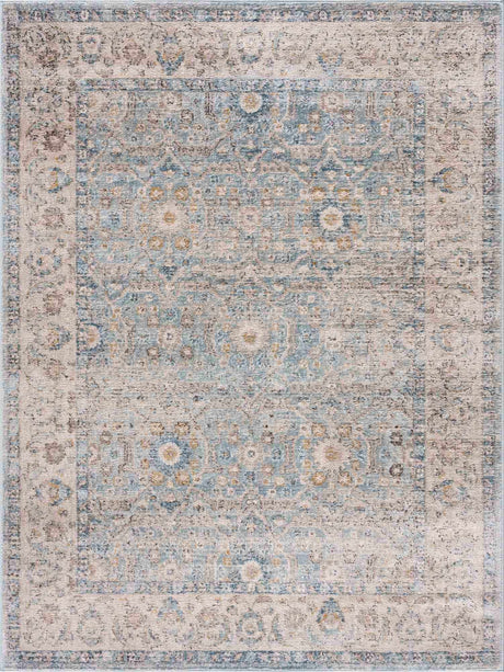 Anana Silver Blue & Beige Area Rug - Clearance - Ornate Home