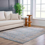 Anana Silver Blue & Beige Area Rug - Clearance - Ornate Home