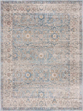 Anana Silver Blue & Beige Area Rug - Clearance - Ornate Home
