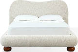 Anansi Afra Chinchilla King Upholstered Wood Leg Platform Bed - Ornate Home