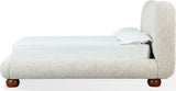 Anansi Afra Chinchilla King Upholstered Wood Leg Platform Bed - Ornate Home