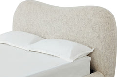 Anansi Afra Chinchilla King Upholstered Wood Leg Platform Bed - Ornate Home