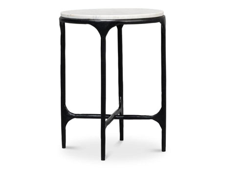 Anapa White Round End Table - Ornate Home