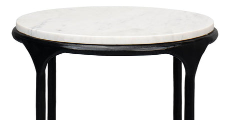 Anapa White Round End Table - Ornate Home