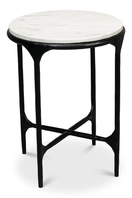 Anapa White Round End Table - Ornate Home