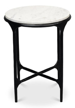 Anapa White Round End Table - Ornate Home