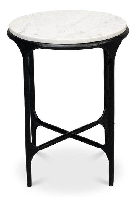 Anapa White Round End Table - Ornate Home