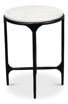 Anapa White Round End Table - Ornate Home