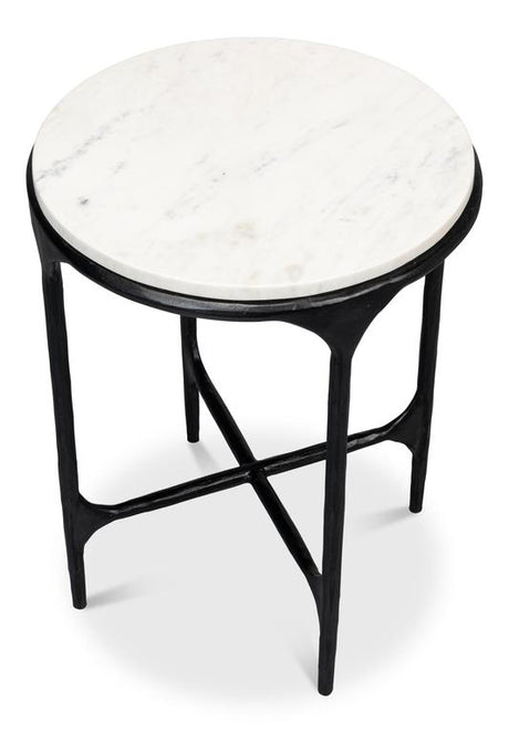 Anapa White Round End Table - Ornate Home