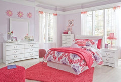 Anarasia Full Sleigh Headboard, Dresser and Mirror - Ornate Home