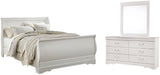 Anarasia Queen Sleigh Bedroom Set with Dresser and Mirror (Online Special Price) - Ornate Home