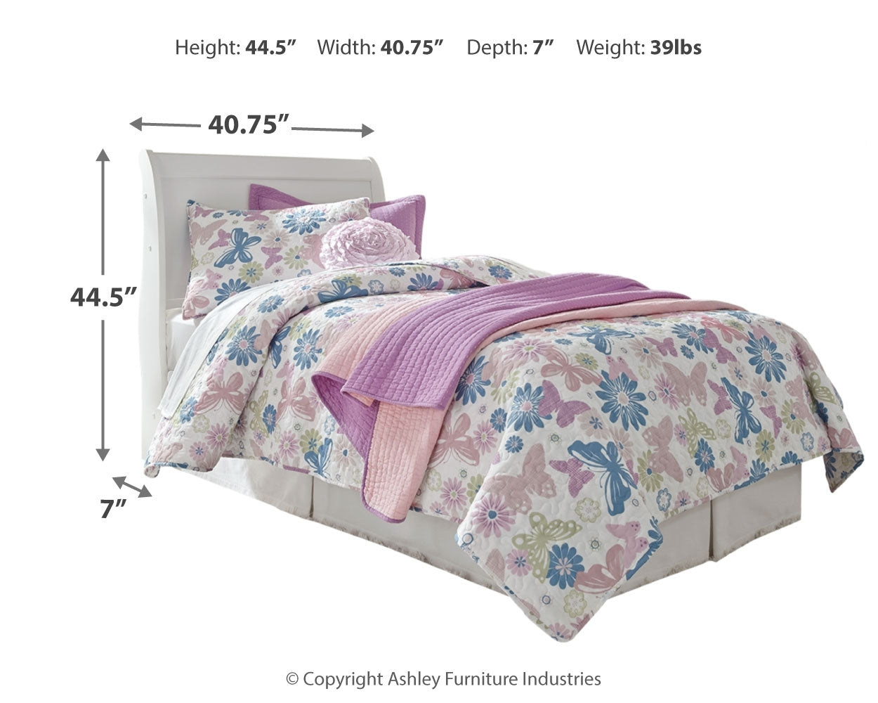 Anarasia Twin Sleigh Headboard, Dresser and Mirror (Online Special Price) - Ornate Home