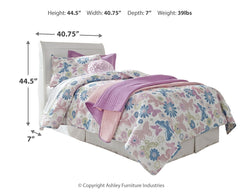 Anarasia Twin Sleigh Headboard, Dresser and Mirror - Ornate Home