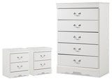 Anarasia White Chest and 2 Nightstands (Online Special Price) - Ornate Home