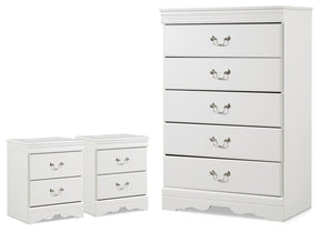 Anarasia White Chest and 2 Nightstands (Online Special Price) - Ornate Home