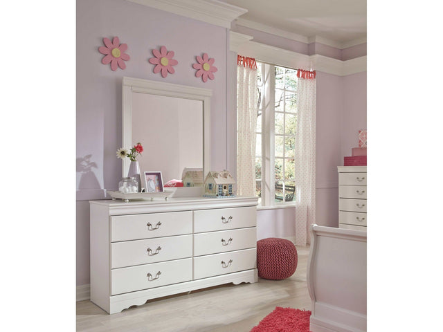 Anarasia White Dresser & Mirror (Online Special Price) - Ornate Home