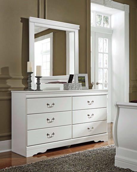 Anarasia White Dresser & Mirror - Ornate Home